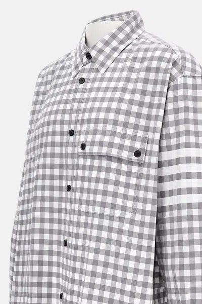 Thom Browne Gingham-pattern Shirt In White