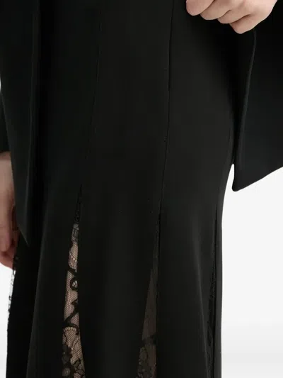 A.l.c Lace-insert Midi Skirt In Black