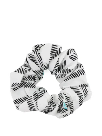 Lygia & Nanny Patterned Scrunchie In White
