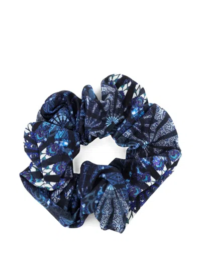 Lygia & Nanny Patterned Scrunchie In Blue