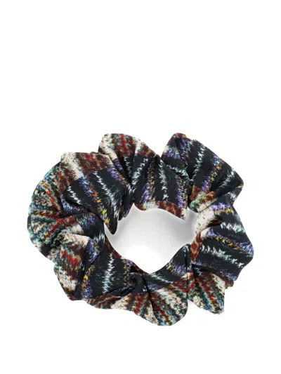 Lygia & Nanny Patterned Scrunchie In Blue