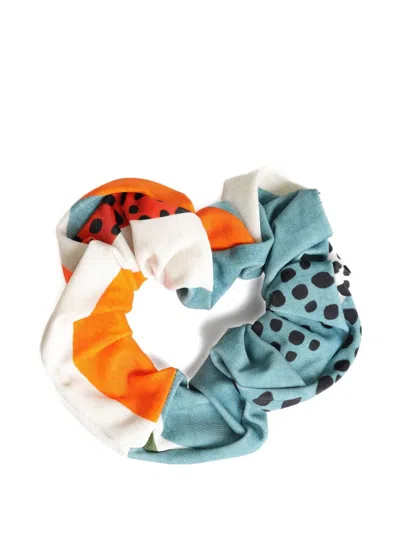 Lygia & Nanny Lola Abstract-print Scrunchie In White