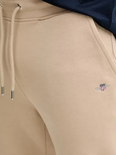 Gant Drawstring-cuffed Trousers In Neutral