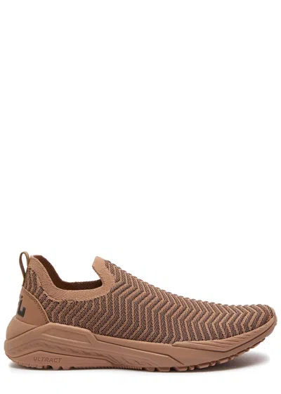 Apl Athletic Propulsion Labs Athletic Propulsion Labs Techloom Traveler Herringbone-knit Sneakers In Brown