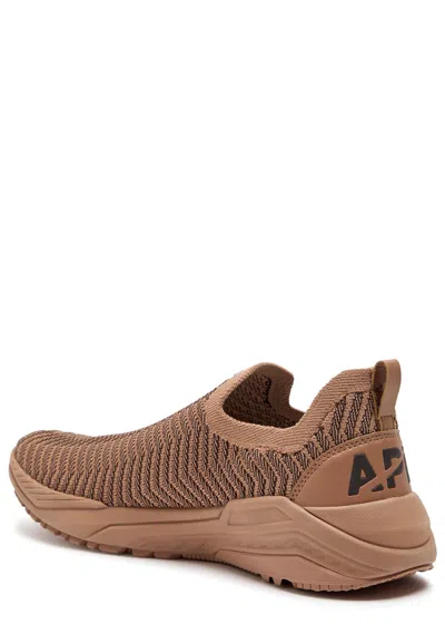 Apl Athletic Propulsion Labs Athletic Propulsion Labs Techloom Traveler Herringbone-knit Sneakers In Brown