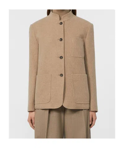 Max Mara Cashmere Jacket With Belt In Black