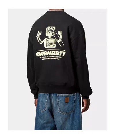 Carhartt Mens Black Wiptopia Relaxed-fit Cotton-blend Sweatshirt In Black