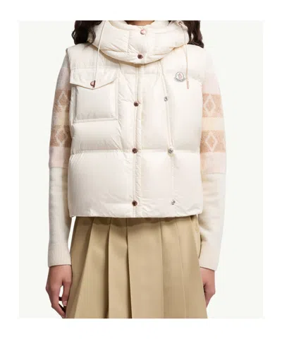 Moncler Pario Sleeveless Down Jacket In Neutral