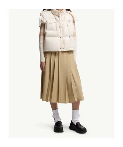 Moncler Pario Sleeveless Down Jacket In Neutral