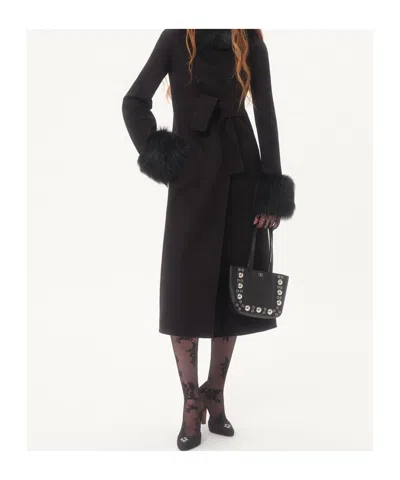 Valentino Nellcote Mini Shopping Tote Bag In Leather In Black