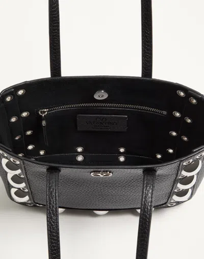 Valentino Nellcote Mini Shopping Tote Bag In Leather In Black