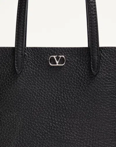 Valentino Nellcote Mini Shopping Tote Bag In Leather In Black