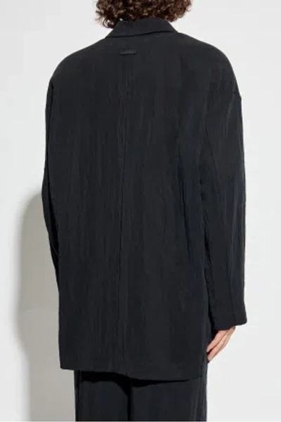 Fear Of God Black Tencel Nylon Unlined Relaxed Blazer In Black
