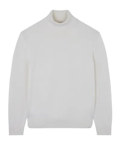 Paul & Shark Soft Cool Touch Wool Turtleneck In White