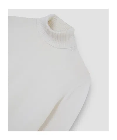 Paul & Shark Soft Cool Touch Wool Turtleneck In White