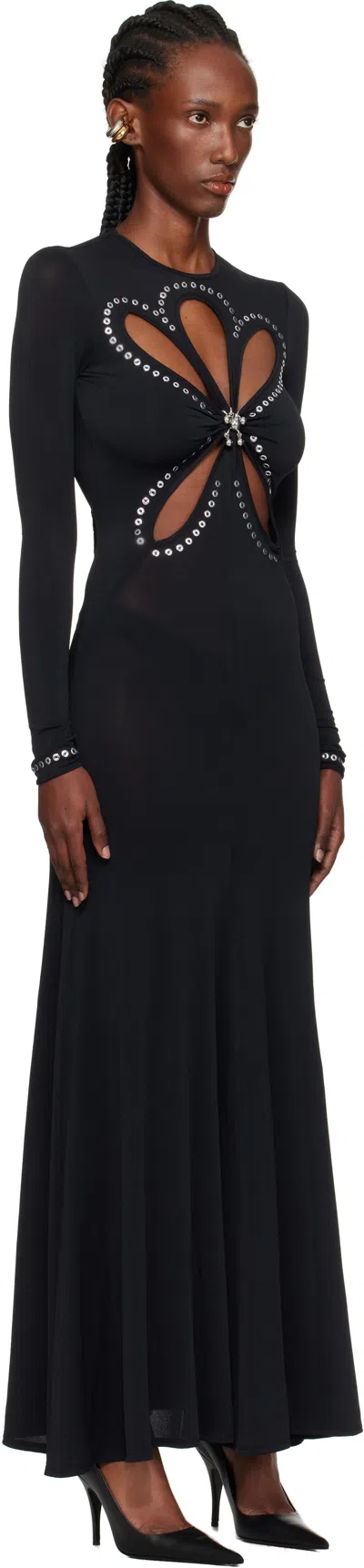 Rabanne Second Skin Effect Long Dress In Black