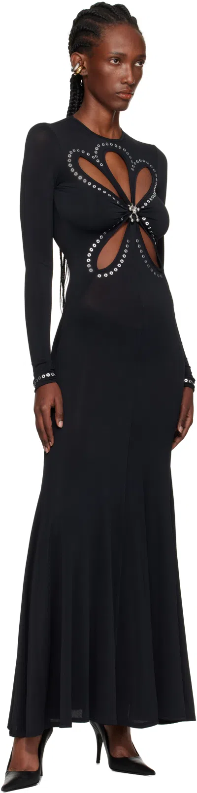 Rabanne Second Skin Effect Long Dress In Black