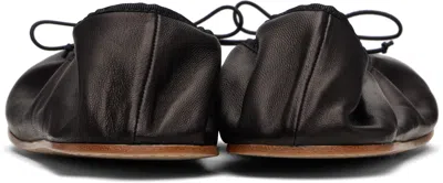 The Row 10mm Hereditas Leather Ballerina Flats In Black
