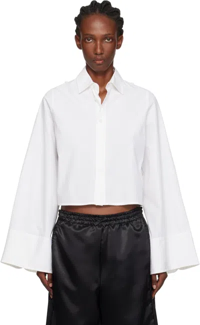 Mm6 Maison Margiela Mm6 By Maison Margiela White Cotton Oversize Fit Shirt