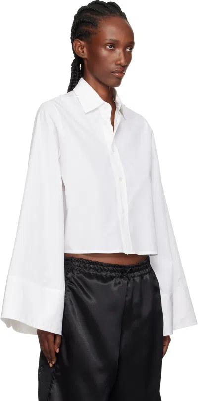 Mm6 Maison Margiela Mm6 By Maison Margiela White Cotton Oversize Fit Shirt