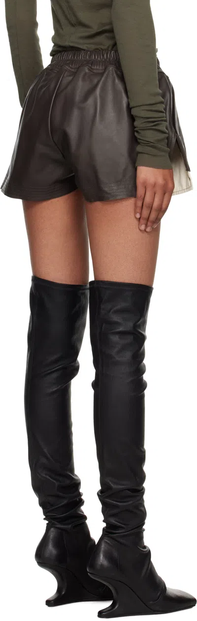 Rick Owens Stylish Boxers With Drawstring And Pockets In Brown