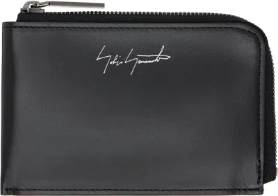 Yohji Yamamoto Black Plain Wallet In Black
