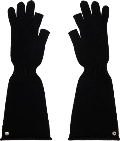 Rick Owens Black Concordians Sphinx Gloves In Black
