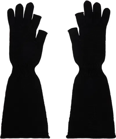 Rick Owens Black Concordians Sphinx Gloves In Black