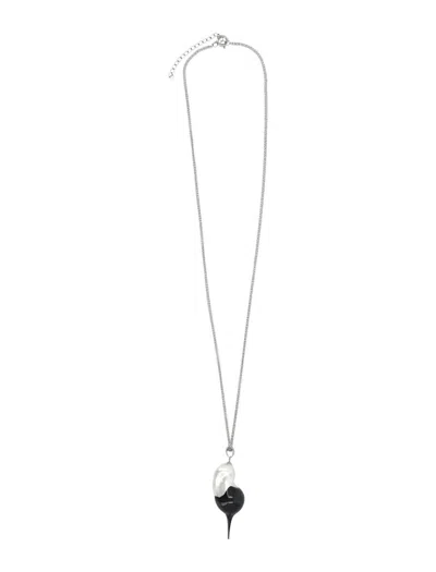 Ottolinger Dipped Pearl Pendant Necklace In Multi