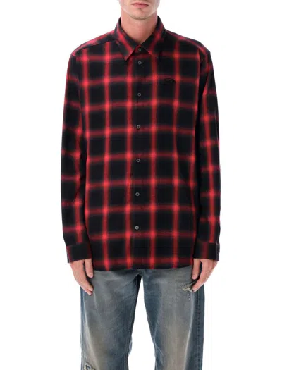 Diesel S-simply-check-hgbt Shirt And Blouse Black In Multi