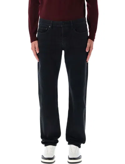 Saint Laurent Slim Straight Leg Denim With Five Pockets In Black
