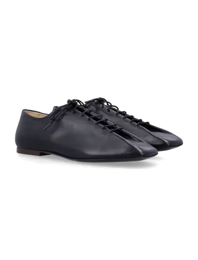 Lemaire Brown Souris Flat Classic Derbys In Black