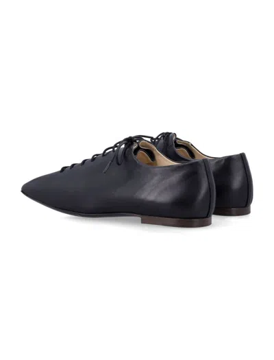 Lemaire Brown Souris Flat Classic Derbys In Black