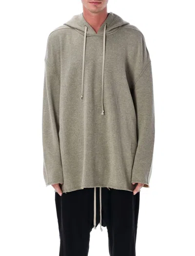 Rick Owens Drkshdw Peter Hoodie With Drawstring And Kangaroo Pocket In Gray