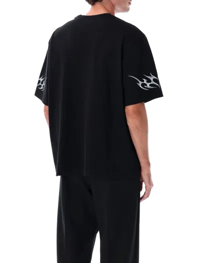 Casablanca Blades Printed Organic Cotton-jersey T-shirt In Black