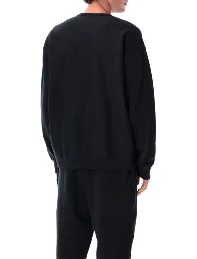 Nike Solo Swoosh Logo-embroidered Cotton-blend Jersey Sweatshirt In Black