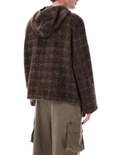 Our Legacy Embroidered Wool Blend V-neck Cardigan With Front Pockets