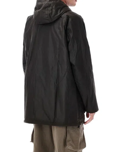 Barbour Bedale Waxed Parka In Black