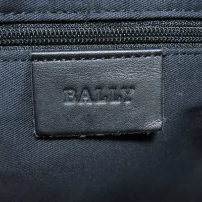 Pre-owned Bally Beige Black Gray Canvas Shoulder Bag ()