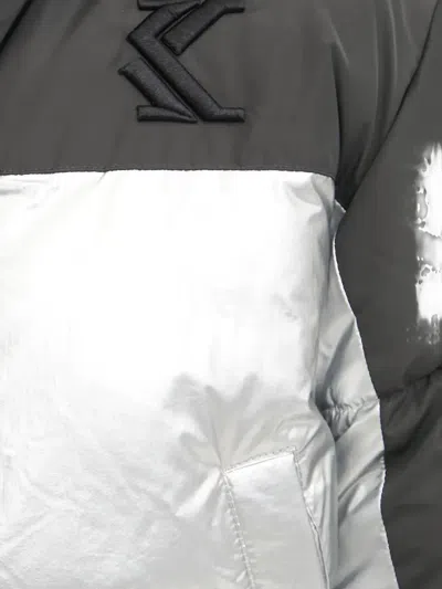 Karl Kani Metallic-panel Puffer Jacket In Black