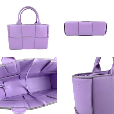 Pre-owned Bottega Veneta Purple Leather Handbag Shoulder Bag ()