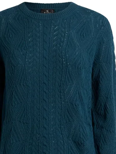 Etro ケーブルニット セーター In Blue