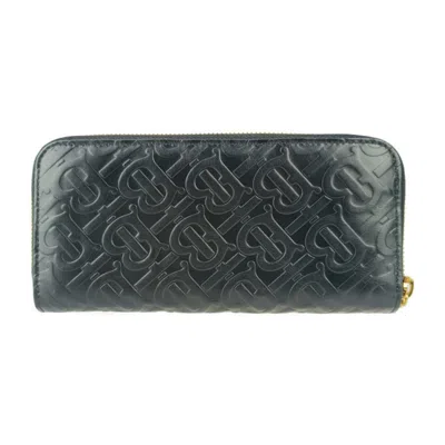 Pre-owned Burberry Black Leather Coin Purse/coin Case ()