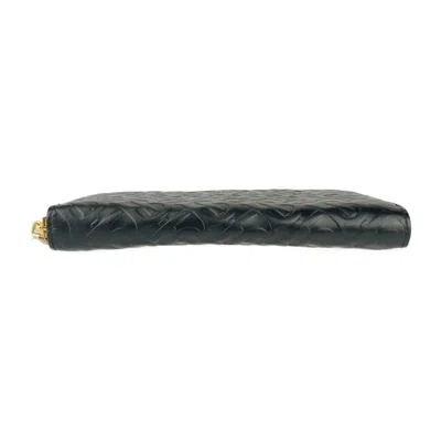Pre-owned Burberry Black Leather Coin Purse/coin Case ()