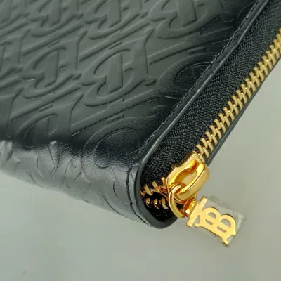 Pre-owned Burberry Black Leather Coin Purse/coin Case ()