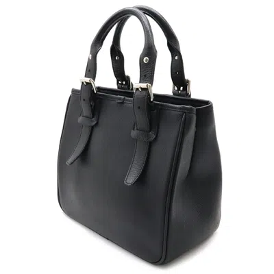 Pre-owned Burberry Black Leather Handbag Tote Bag ()