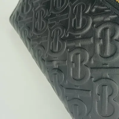 Pre-owned Burberry Black Leather Coin Purse/coin Case ()