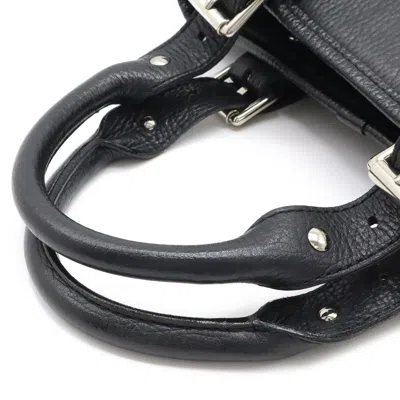 Pre-owned Burberry Black Leather Handbag Tote Bag ()