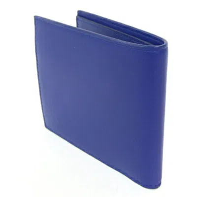 Pre-owned Burberry Blue Royal Blue Leather Wallet (bi-fold) ()
