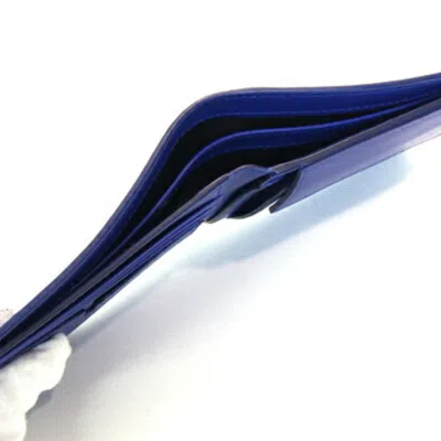 Pre-owned Burberry Blue Royal Blue Leather Wallet (bi-fold) ()